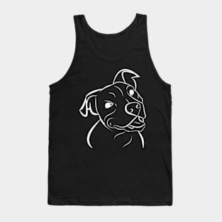 Dog, pit bull, dog head Tank Top